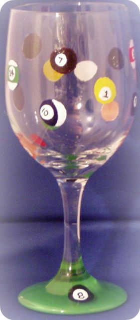 Pool Time- Wine Glass